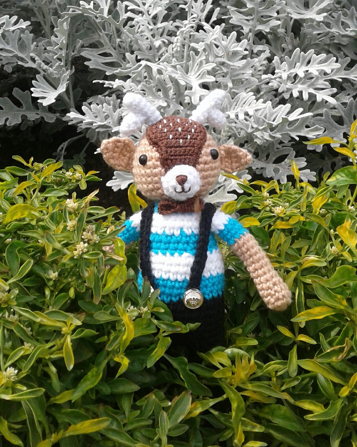 The deer who loved flowers - My, Amigurumi, Crochet, Deer, , Hobby, Longpost, Deer