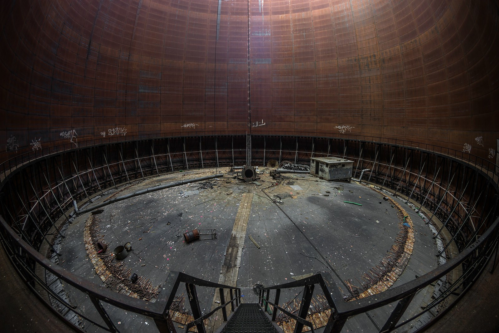 Photo of the cooling tower from the inside - Cooling tower, Abandoned, The photo, Inside view