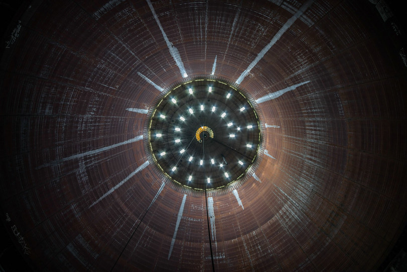 Photo of the cooling tower from the inside - Cooling tower, Abandoned, The photo, Inside view