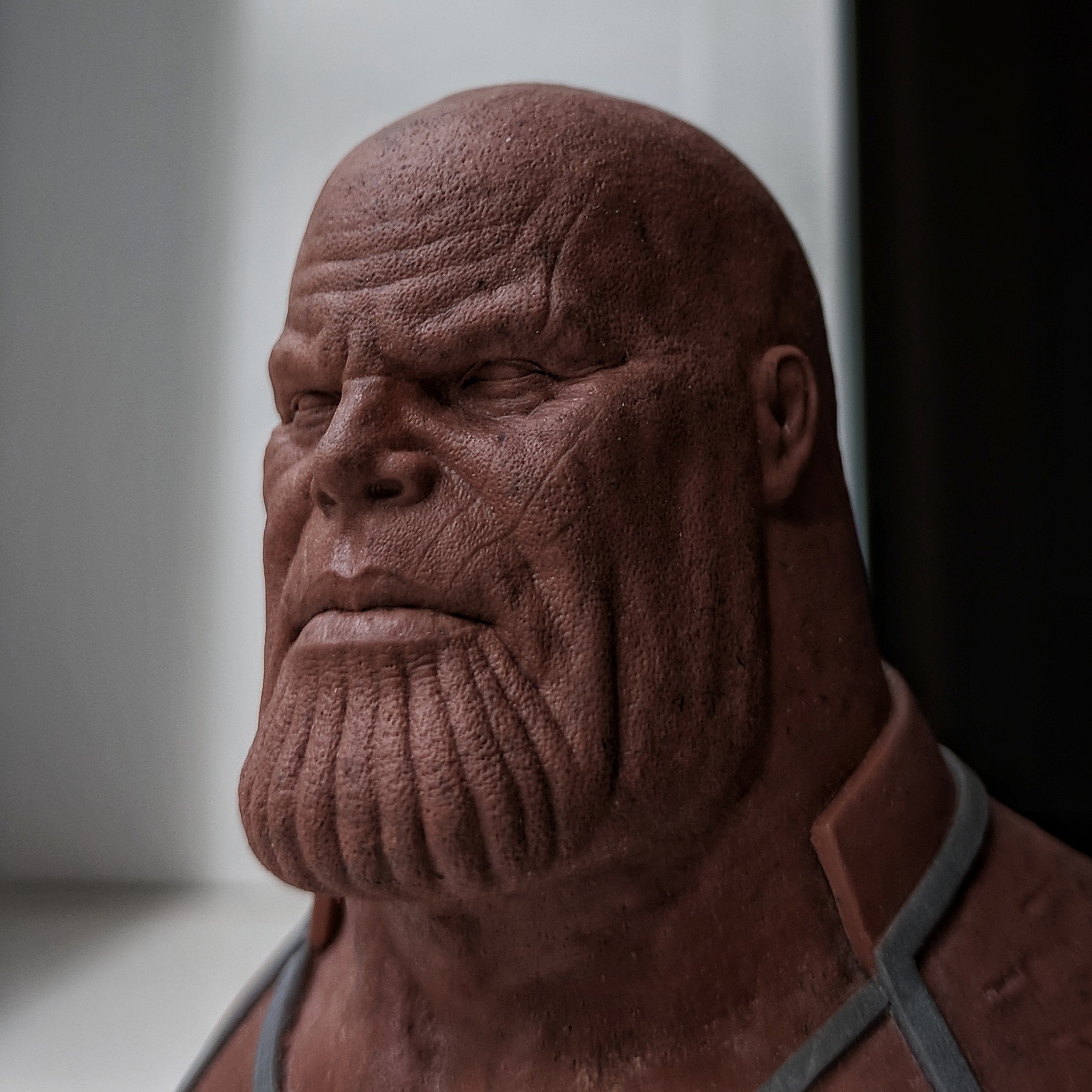 Plasticine bust of Thanos - My, Thanos, Avengers, Marvel, Sculpture, Plasticine, Creation, Friday, Friday tag is mine, Longpost