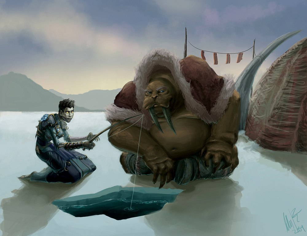 Fishing. - Wow, World of warcraft, Warcraft, Blizzard, Game art, Art, Creation