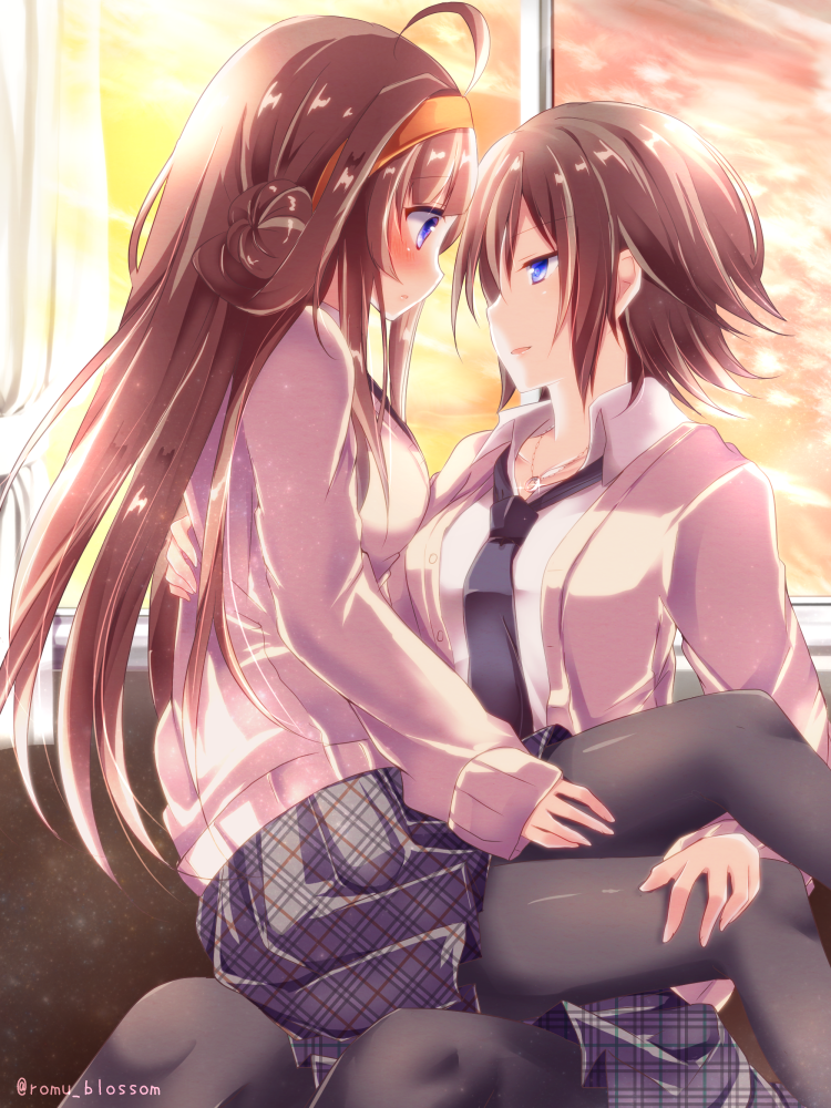 Kongou & Hiei - NSFW, Kantai Collection, Kongou, Hiei, Yuri, Anime Art, Аниме