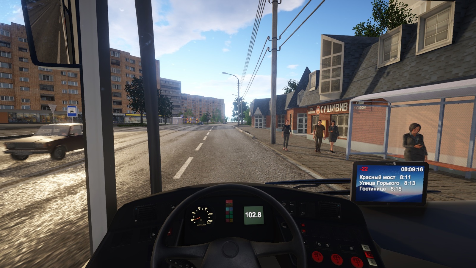 The city of Serpukhov near Moscow in Bus Driver Simulator 2019. Comparison and project news - My, Bus, Simulator, Driver, Serpukhov, Modeling, Igromir, Video, Longpost