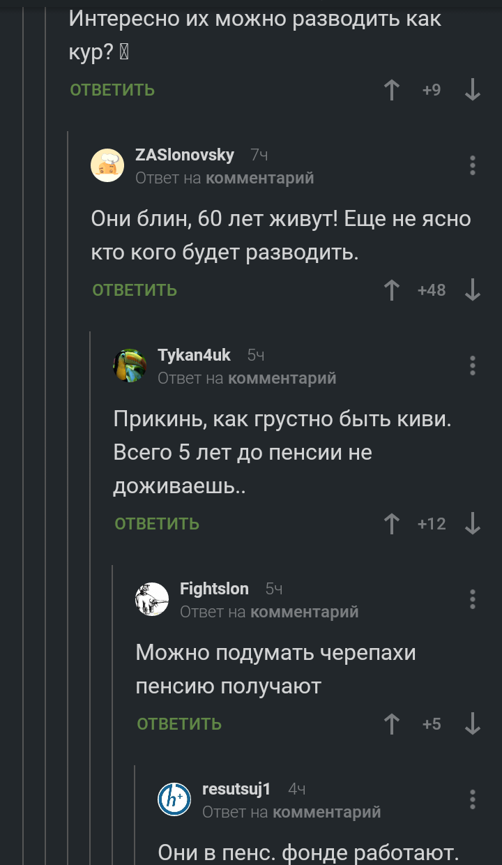 Разводить как кур, 60 лет, как грустно быть киви, черепахи получают пенсию. - Комментарии на Пикабу, Птичка Киви, Киви