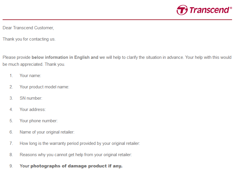 Replacing a Transcend flash drive under the lifetime warranty (personal experience). She exists? How not to do it. - My, Transcend, Guarantee, Replacement, , Flash drives, Longpost