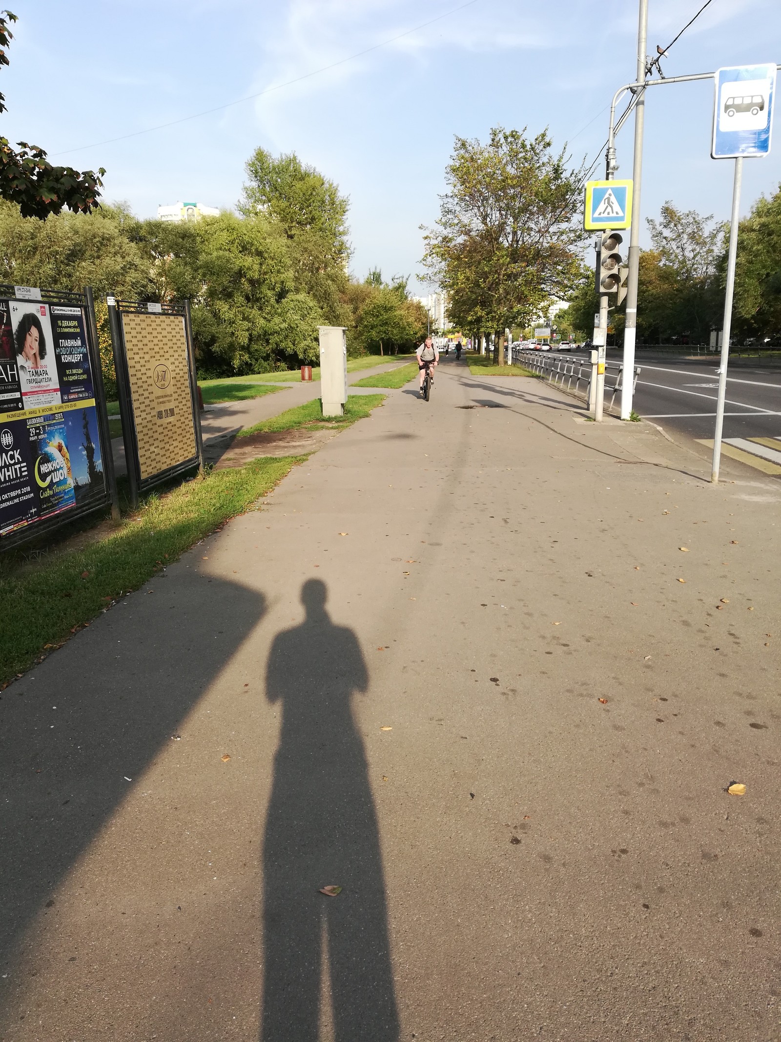 Parallel universe? - My, Cyclist, Sidewalk, Longpost