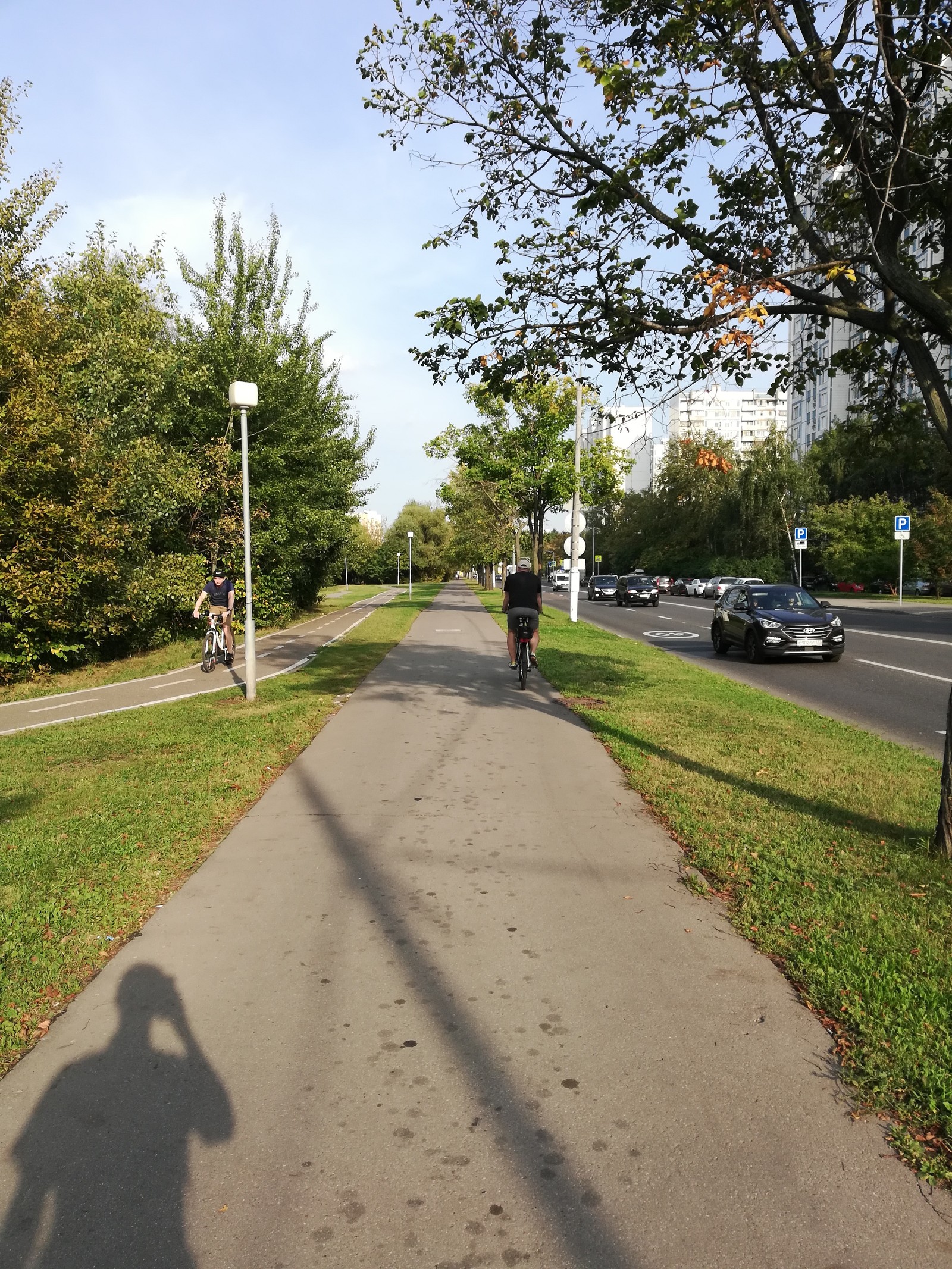 Parallel universe? - My, Cyclist, Sidewalk, Longpost