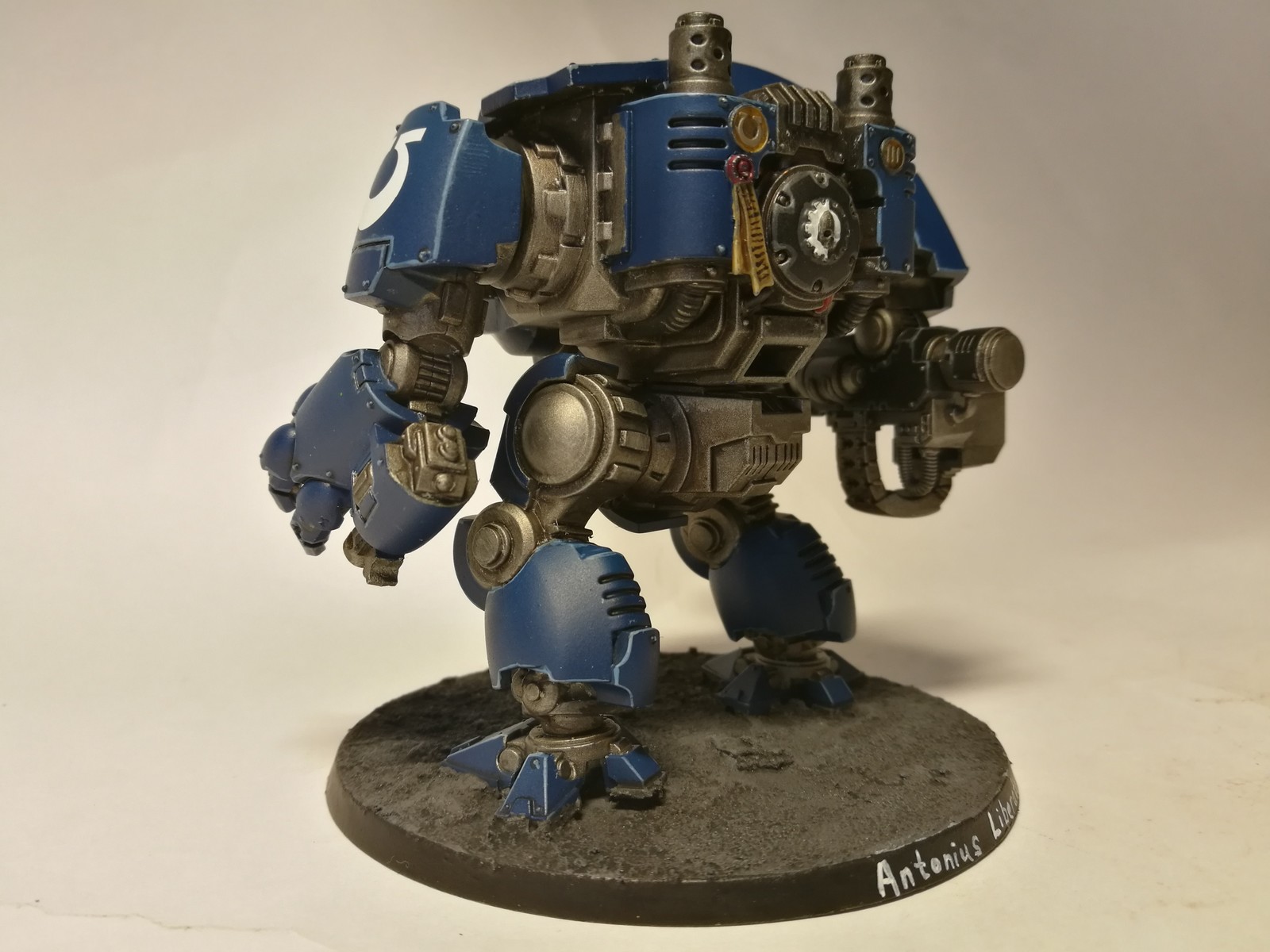 Redemptor dreadnought of Ultramarines - My, Warhammer 40k, Wh miniatures, Ultramarines, Imperium, Hobby, Miniature, Longpost