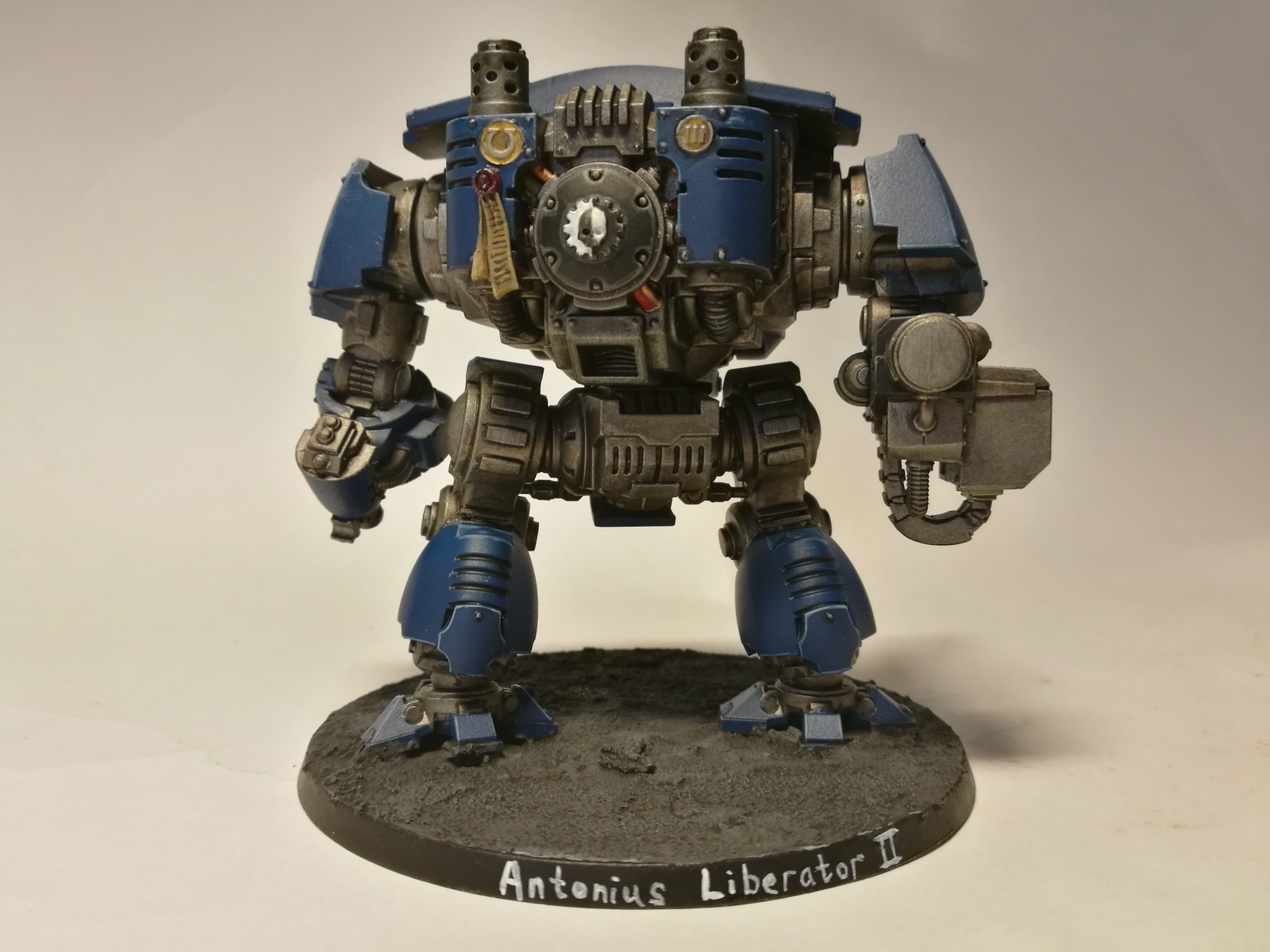 Redemptor dreadnought of Ultramarines - My, Warhammer 40k, Wh miniatures, Ultramarines, Imperium, Hobby, Miniature, Longpost