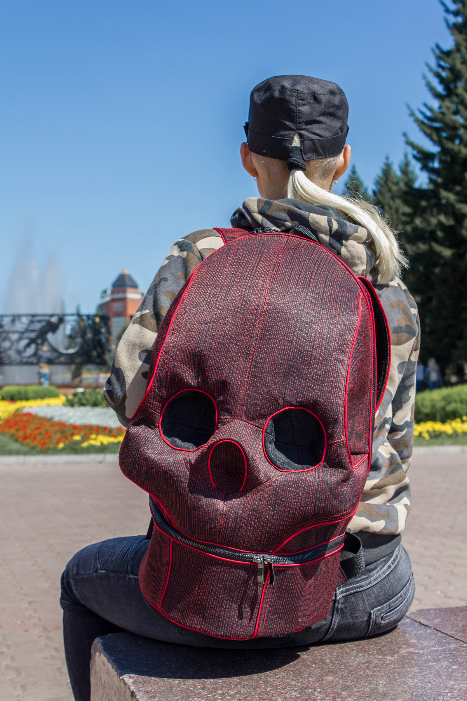 Get on the road with a friend - My, Scull, Backpack, Handmade, Longpost