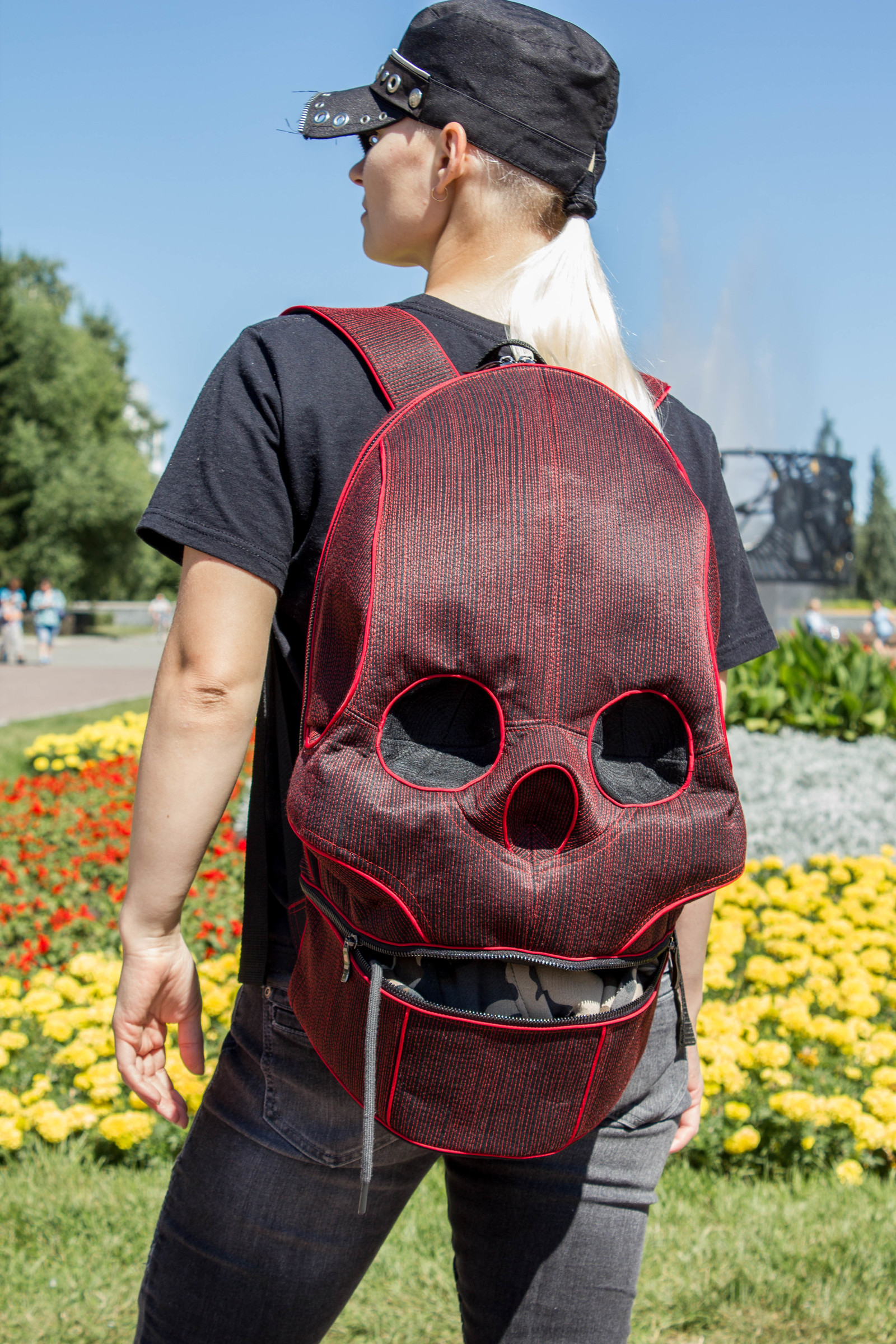 Get on the road with a friend - My, Scull, Backpack, Handmade, Longpost