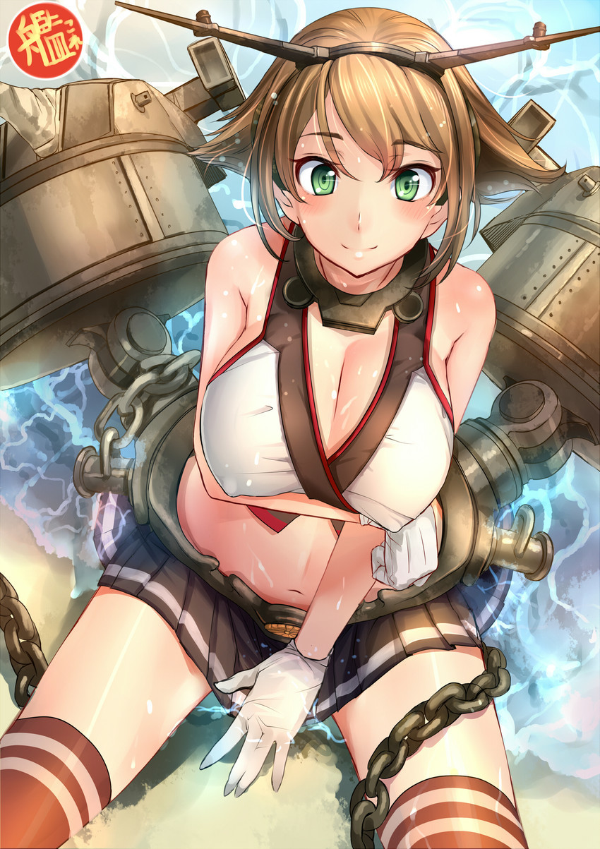 Mutsu - NSFW, Kantai Collection, Mutsu, Сиськи, Этти, Anime Art, Аниме