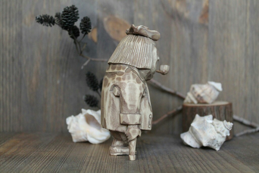 Pirate John Silver. Wood figurine. - My, First post, Wood carving, Treasure Island, Longpost