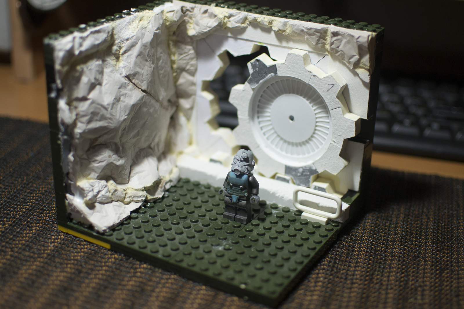 Lego diorama Vault Entrance based on the Fallout universe. Part one. - My, Lego, Custom, Fallout, Customization, Homemade, Longpost