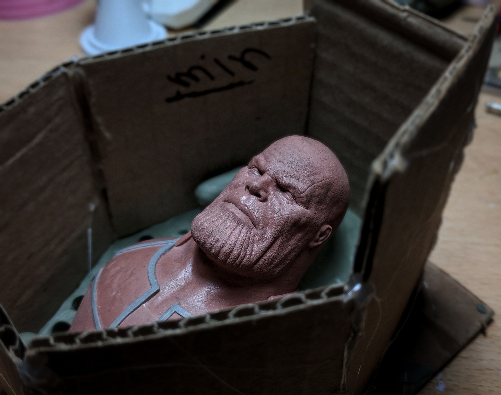 How to make a silicone bust mold - My, Thanos, Avengers, Marvel, Sculpture, Creation, Silicone, Friday, Friday tag is mine, Longpost