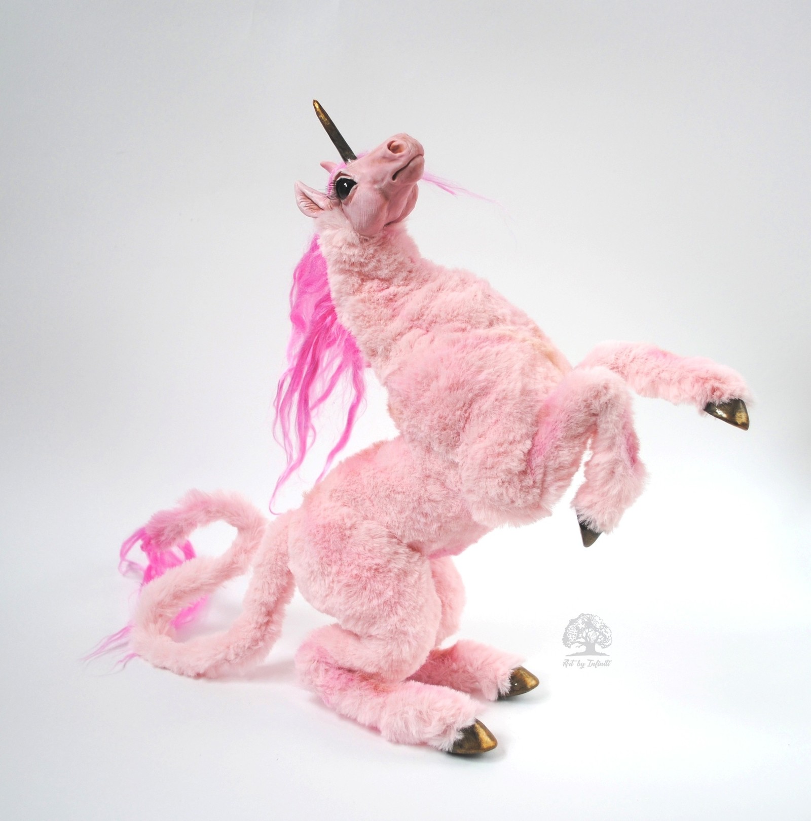 pink unicorn - My, Unicorn, Pink, Sculpture, Author's toy, Collectible doll, Horses, Longpost, Handmade dolls