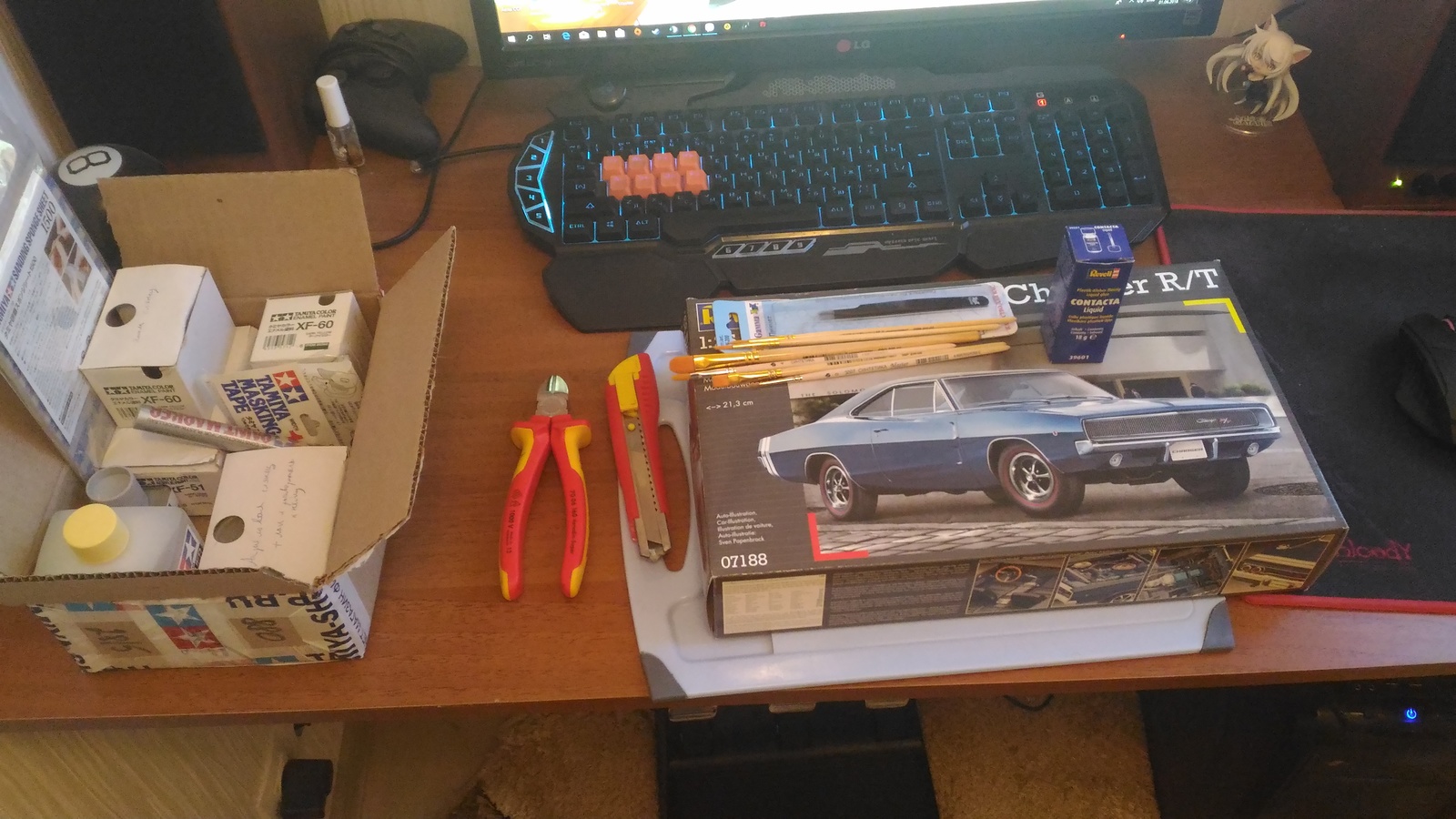 Our hands are not for boredom, or how to collect a dream in 2 months. - My, Longpost, Modeling, Revell, Scale model, Dodge charger, Muscle car, Prefabricated model
