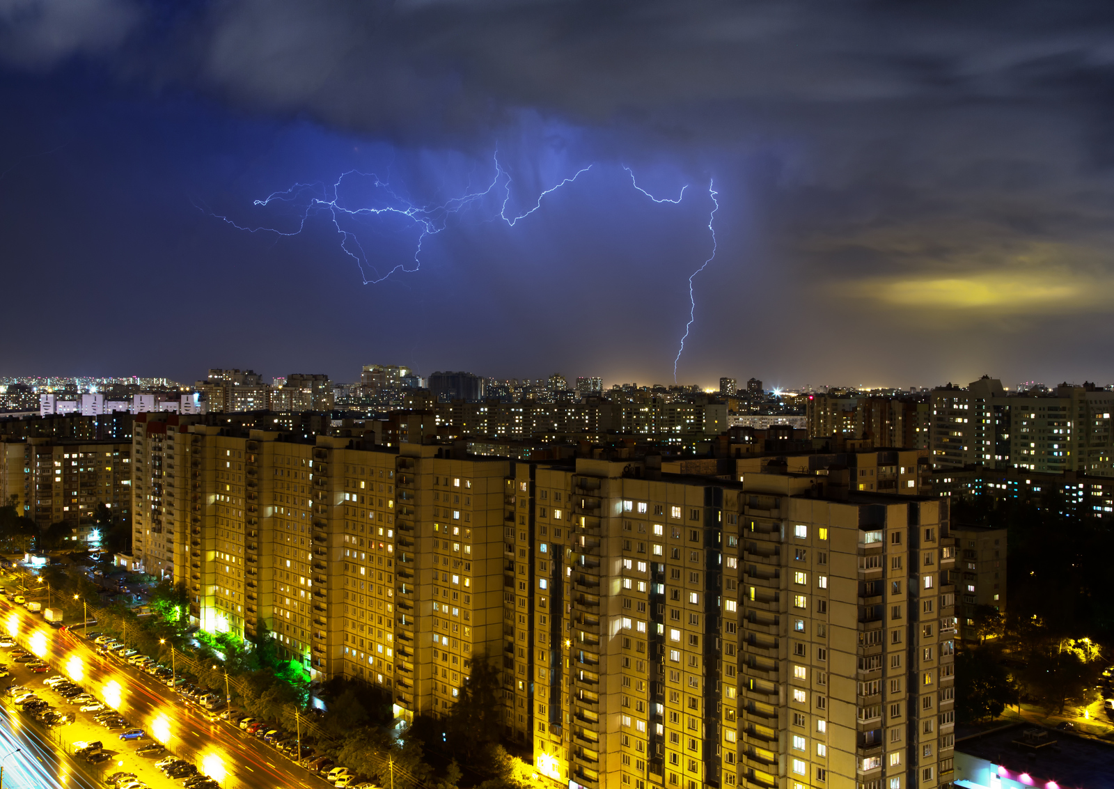 Thunderstorm over Petersburg - My, Thunderstorm, , Saint Petersburg, Longpost