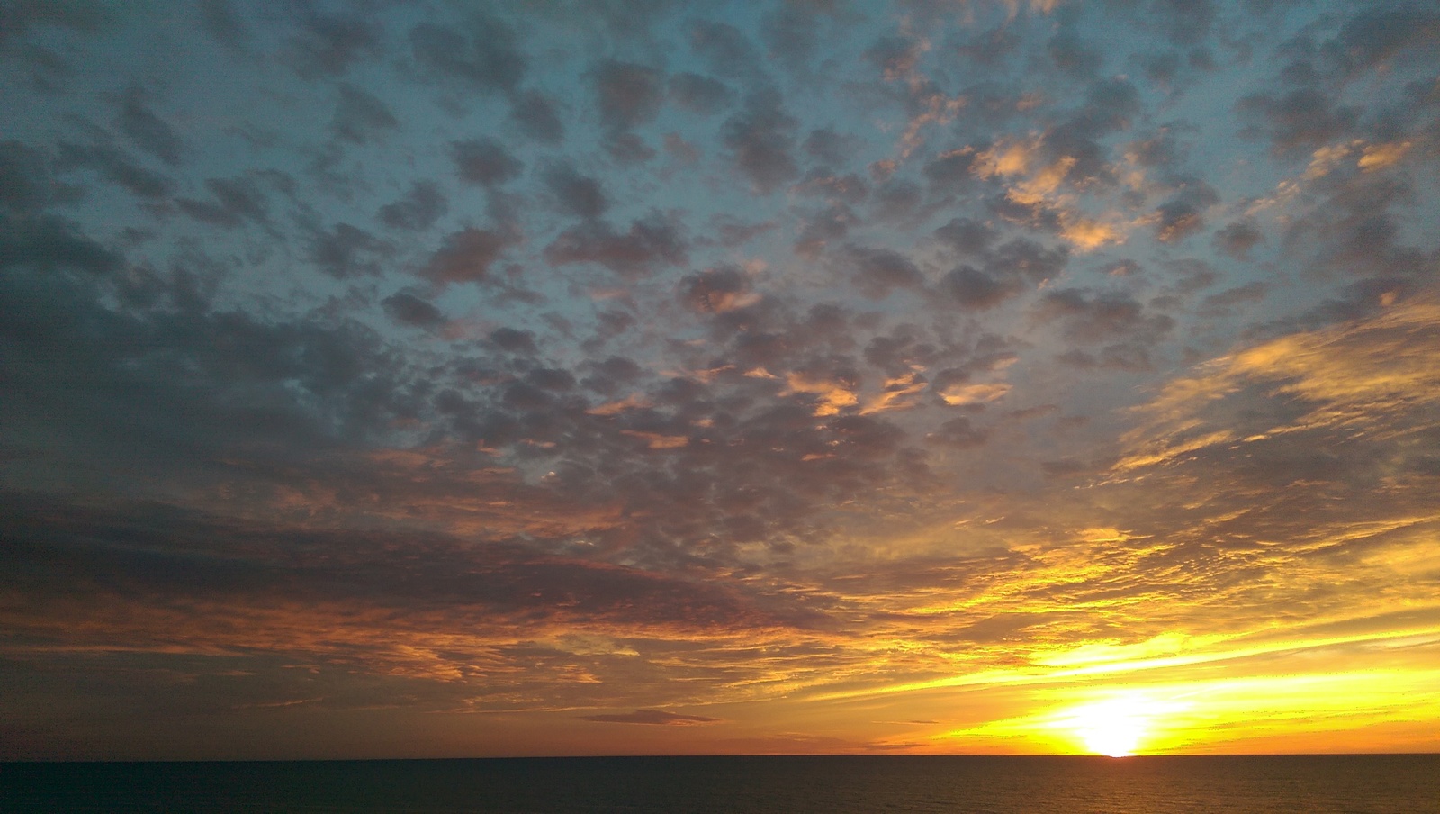 Sunset over Lake Michigan - My, America, Michigan, Sunset, Lake Michigan, 