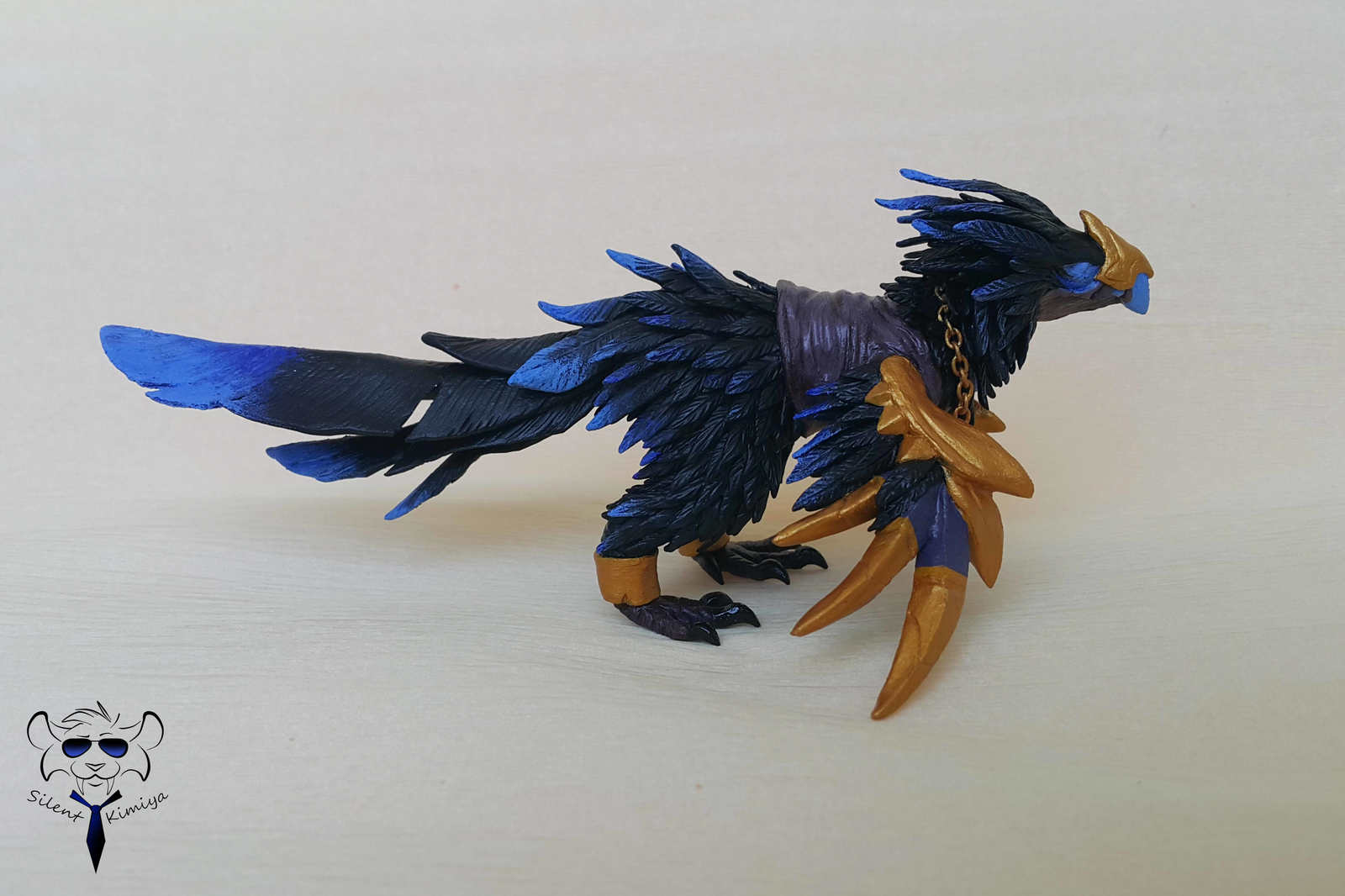 Anzu, Lord of the Ravens (World of Warcraft) - My, World of warcraft, Warcraft, Needlework with process, Handmade, Figurine, Needlework, Polymer clay, Handmade, Longpost, Figurines