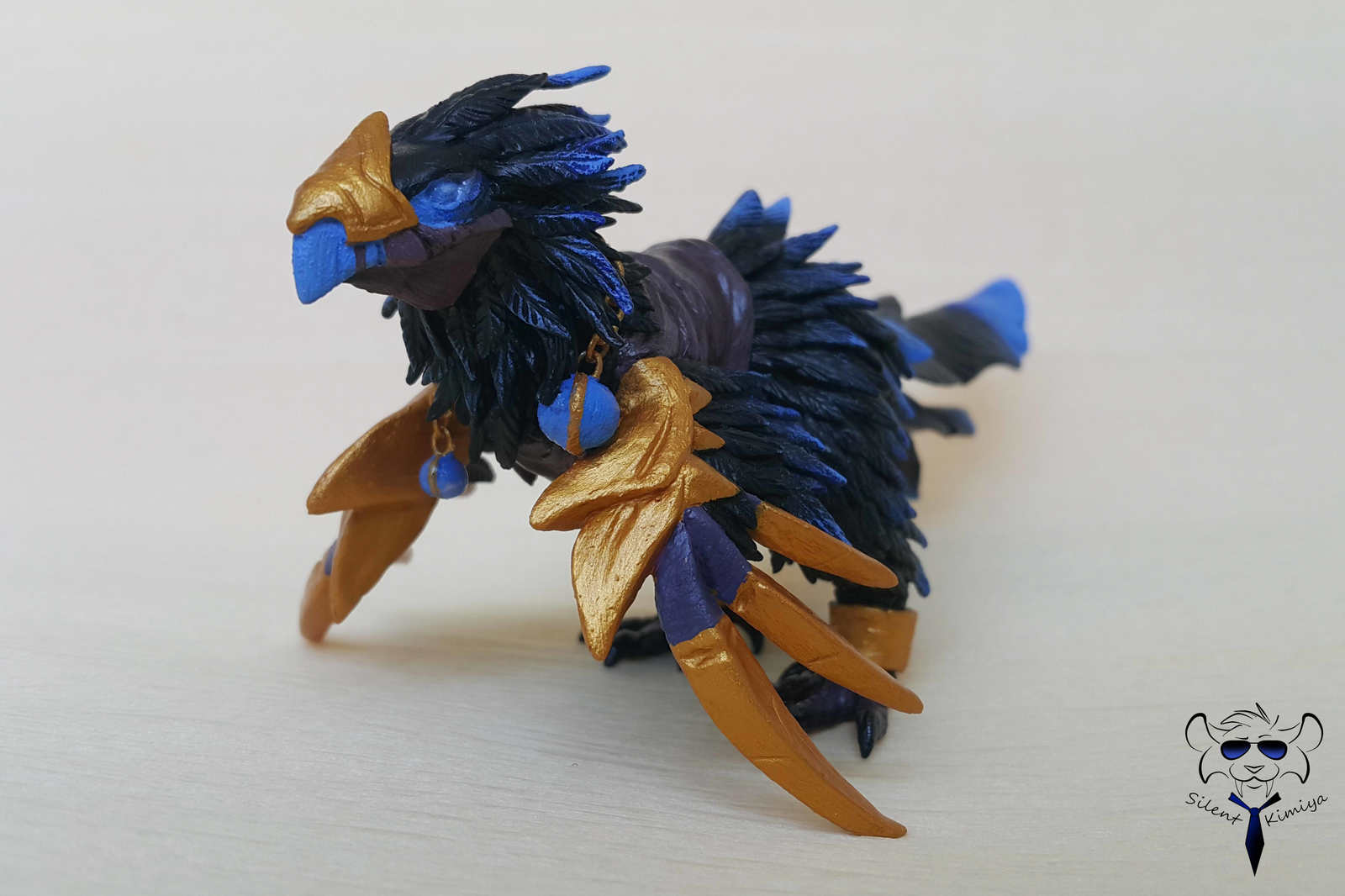 Anzu, Lord of the Ravens (World of Warcraft) - My, World of warcraft, Warcraft, Needlework with process, Handmade, Figurine, Needlework, Polymer clay, Handmade, Longpost, Figurines