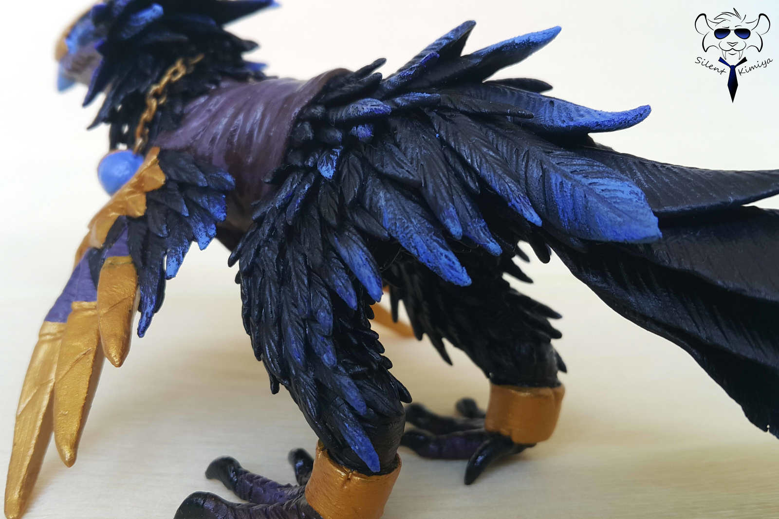 Anzu, Lord of the Ravens (World of Warcraft) - My, World of warcraft, Warcraft, Needlework with process, Handmade, Figurine, Needlework, Polymer clay, Handmade, Longpost, Figurines