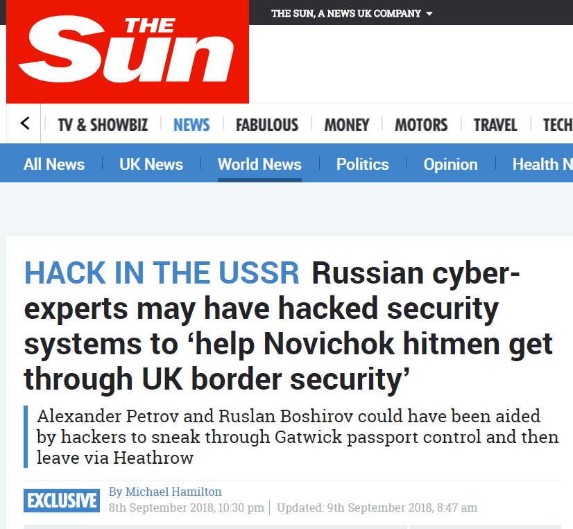 With a high degree of probability, it is quite possible that everything points to this .... - Russia, Great Britain, Skripal poisoning, Новичок, Russian hackers, Screenshot, , Politics, Highly likely