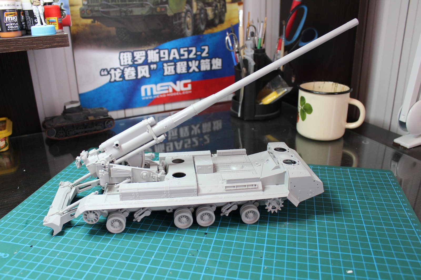 SAU 2S7 Peony - 203mm of pure nuclear lawlessness. - My, Stand modeling, Models, Technics, Sau, Artillery, Prefabricated model, Longpost