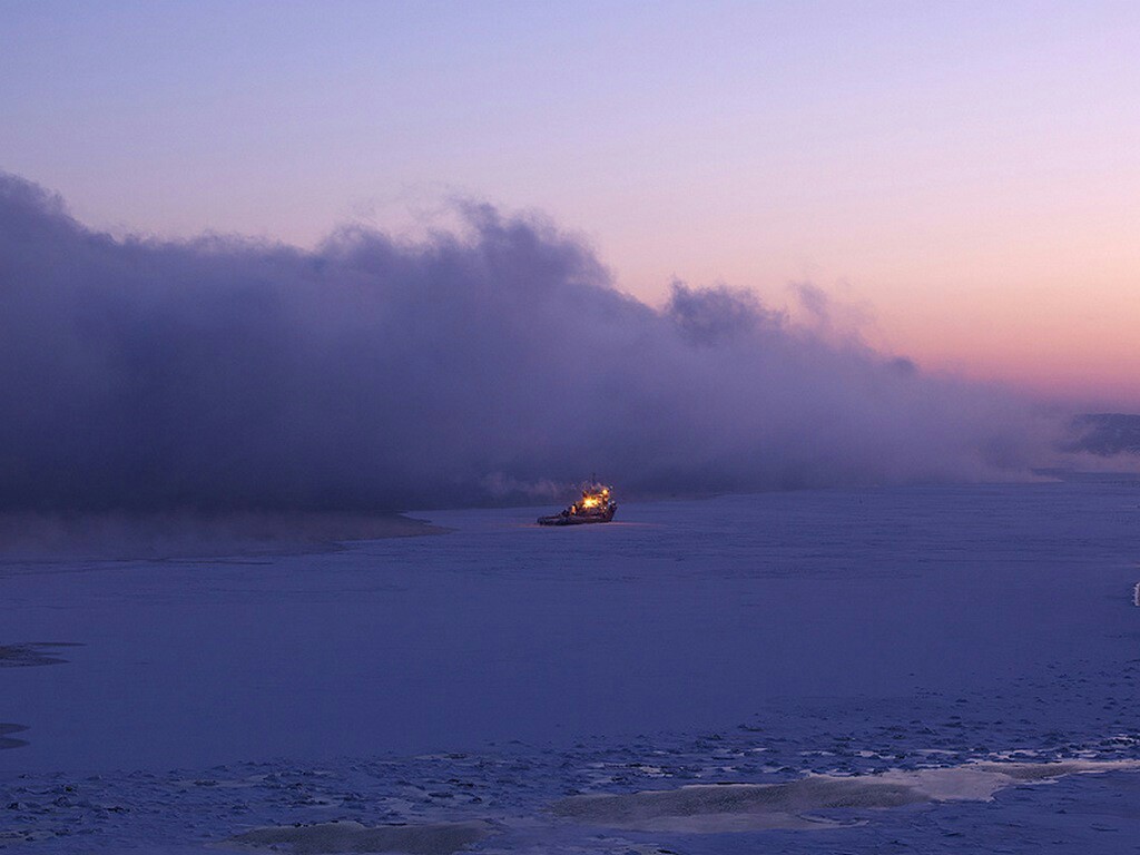 The city of Kola on the Kola Peninsula. - Russia, Interesting, The photo, Winter, The winter is coming, Town, beauty, Nature, Longpost