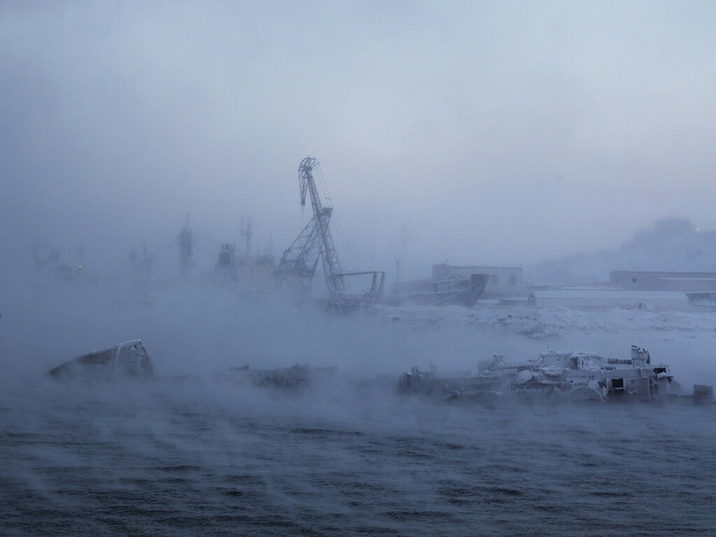 The city of Kola on the Kola Peninsula. - Russia, Interesting, The photo, Winter, The winter is coming, Town, beauty, Nature, Longpost