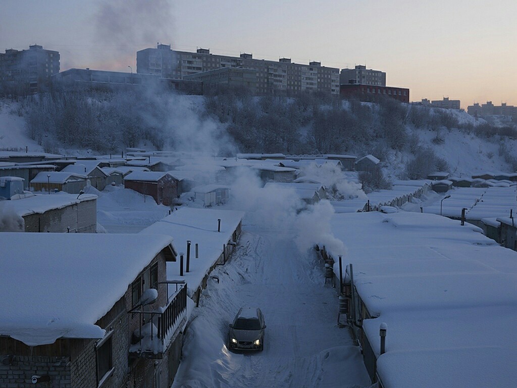 The city of Kola on the Kola Peninsula. - Russia, Interesting, The photo, Winter, The winter is coming, Town, beauty, Nature, Longpost