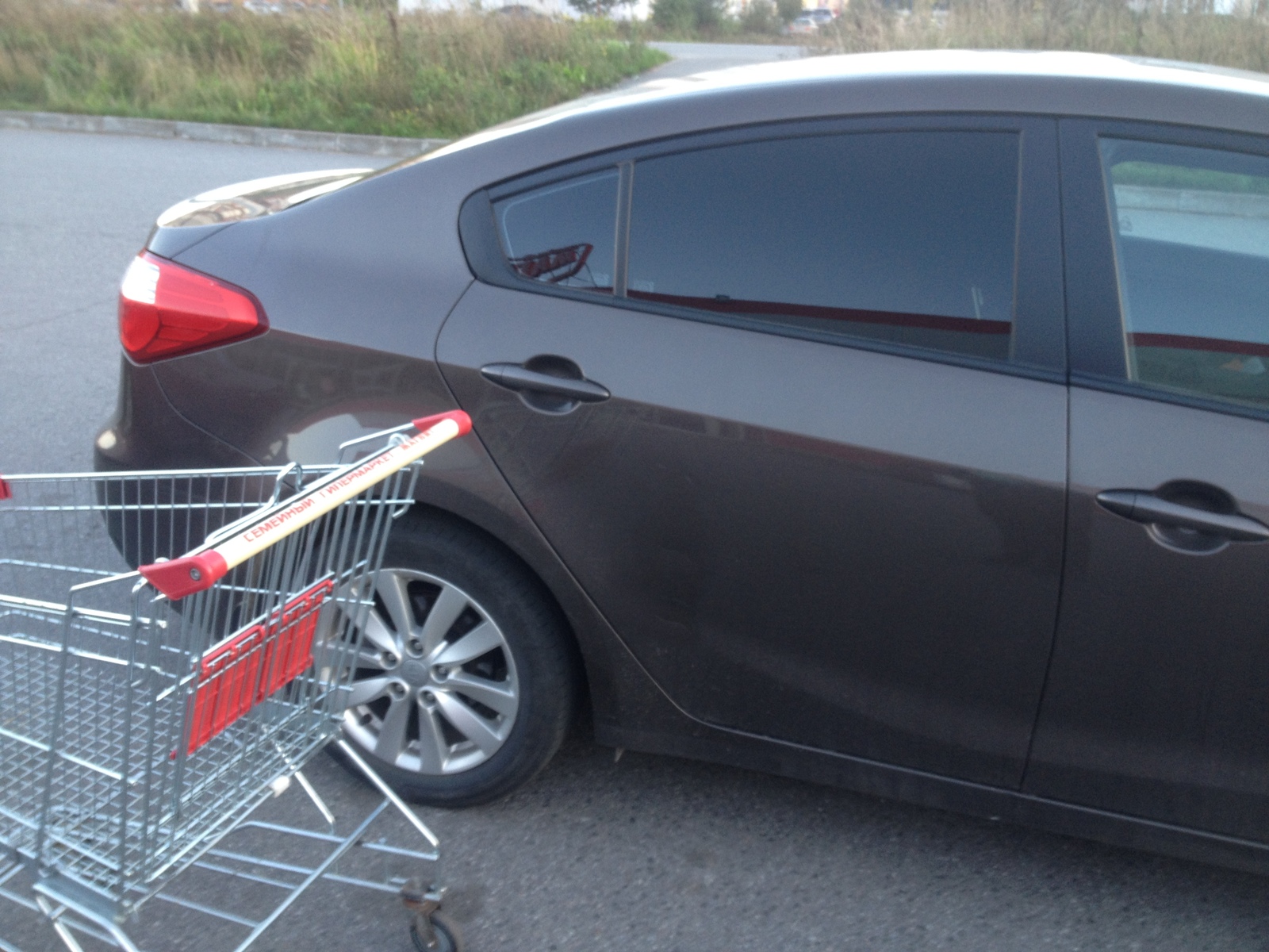 Grocery cart and car - My, Legal aid, Auto, Compensation for damage, Longpost