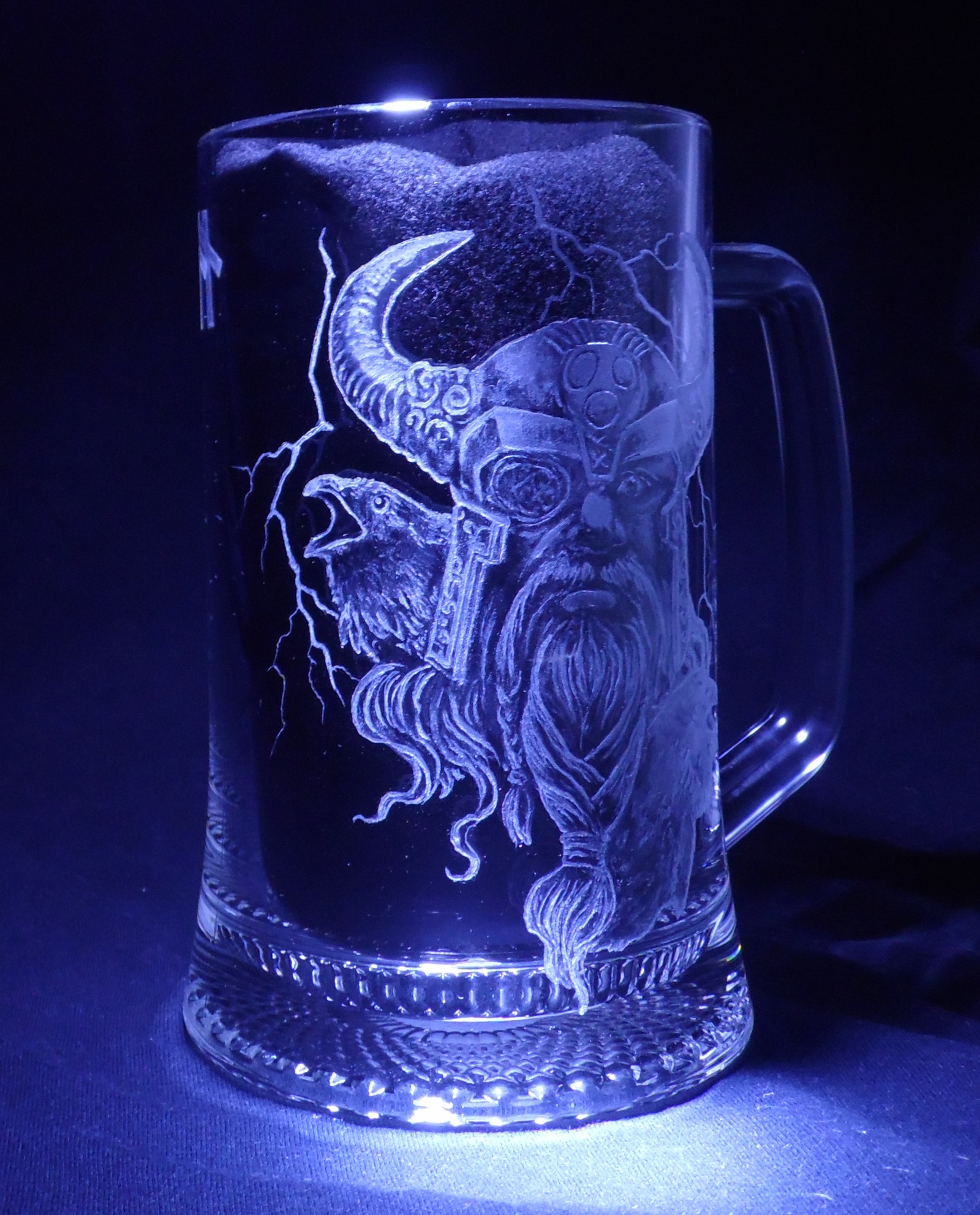 Ale glass. - My, Engraving, Glass engraving, Beer mug, Needlework without process, Longpost, 