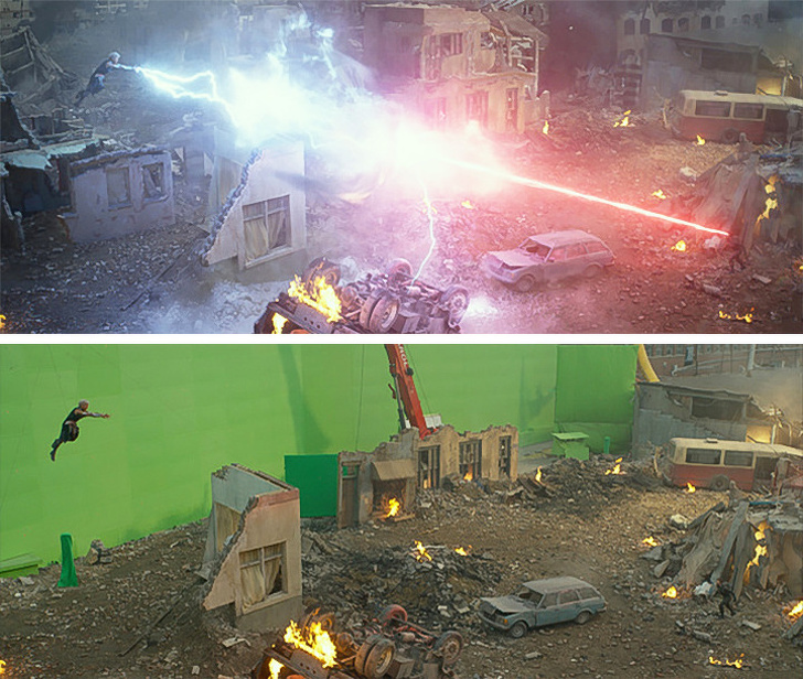 30 movie scenes before and after special effects - Special effects, Movies, Postproduction, Longpost