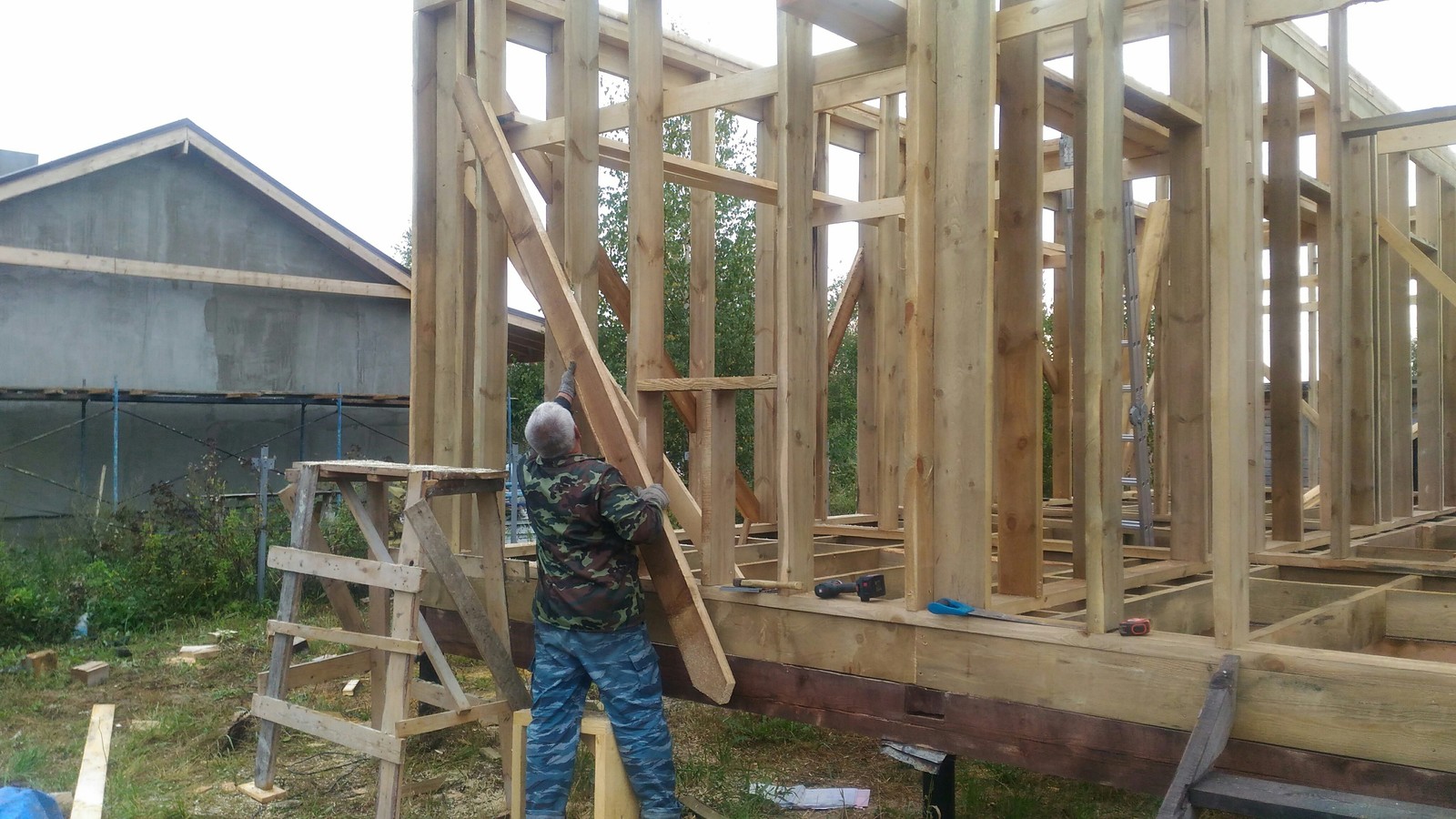 Frame house 11x9 - My, Frame house, With your own hands, Dacha, Building, Birthday, Anniversary, A carpenter, Longpost