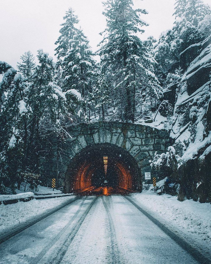 Tunnel - Tunnel, Winter, Nature, Snow, Road, The photo