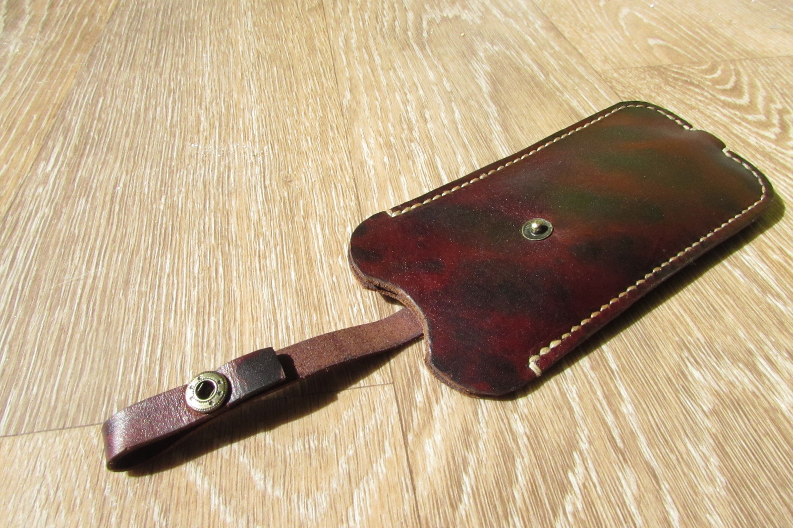 Key holder made of leather for a good person. - My, Leather products, Leather, Housekeeper, Presents, With your own hands, Needlework without process, Longpost