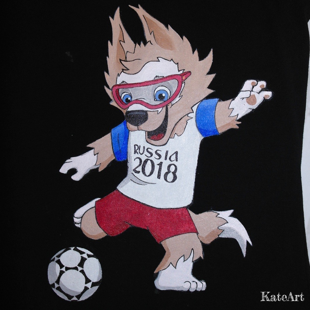 T-shirt painting - My, Painting on fabric, Zabivaka, , Needlework with process, Longpost