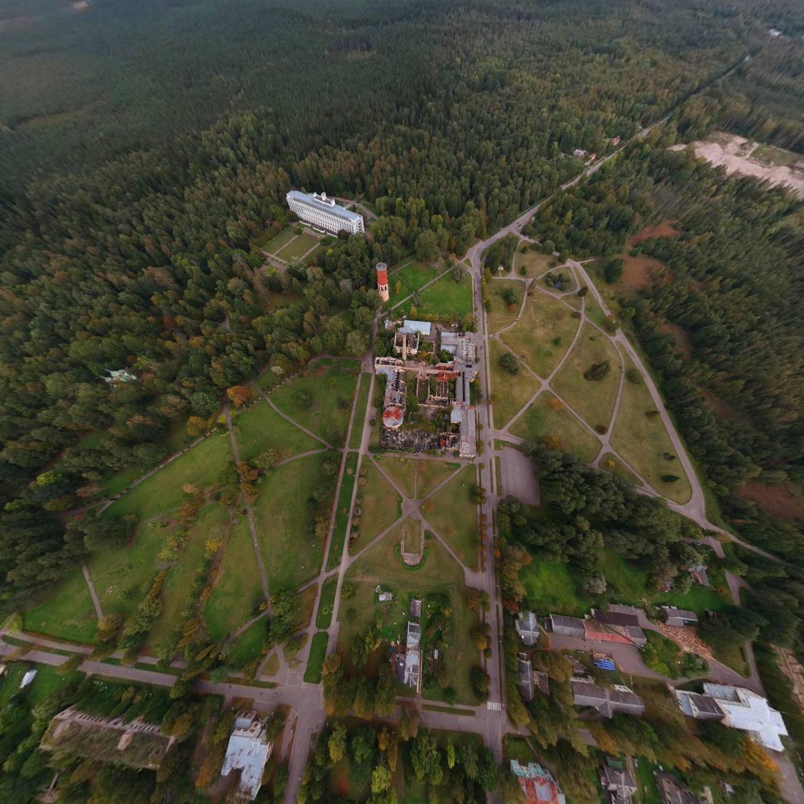 Kemeri from 200 meters - My, Latvia, Aerials, Dji, DJI Spark, Autumn, Aerial photography, Kemeri