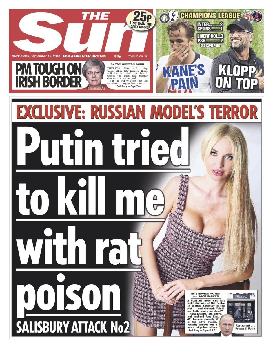 Putin tried to kill me with rat poison. - Politics, USA, media, The Sun, Yellow press, Vladimir Putin, Sadness, Twitter, Media and press