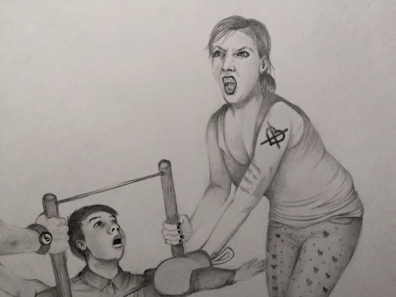  Divorce  - My, Art, Divorce, Pencil drawing, Drawing, Creation, Scandal, Saw, Longpost, Children