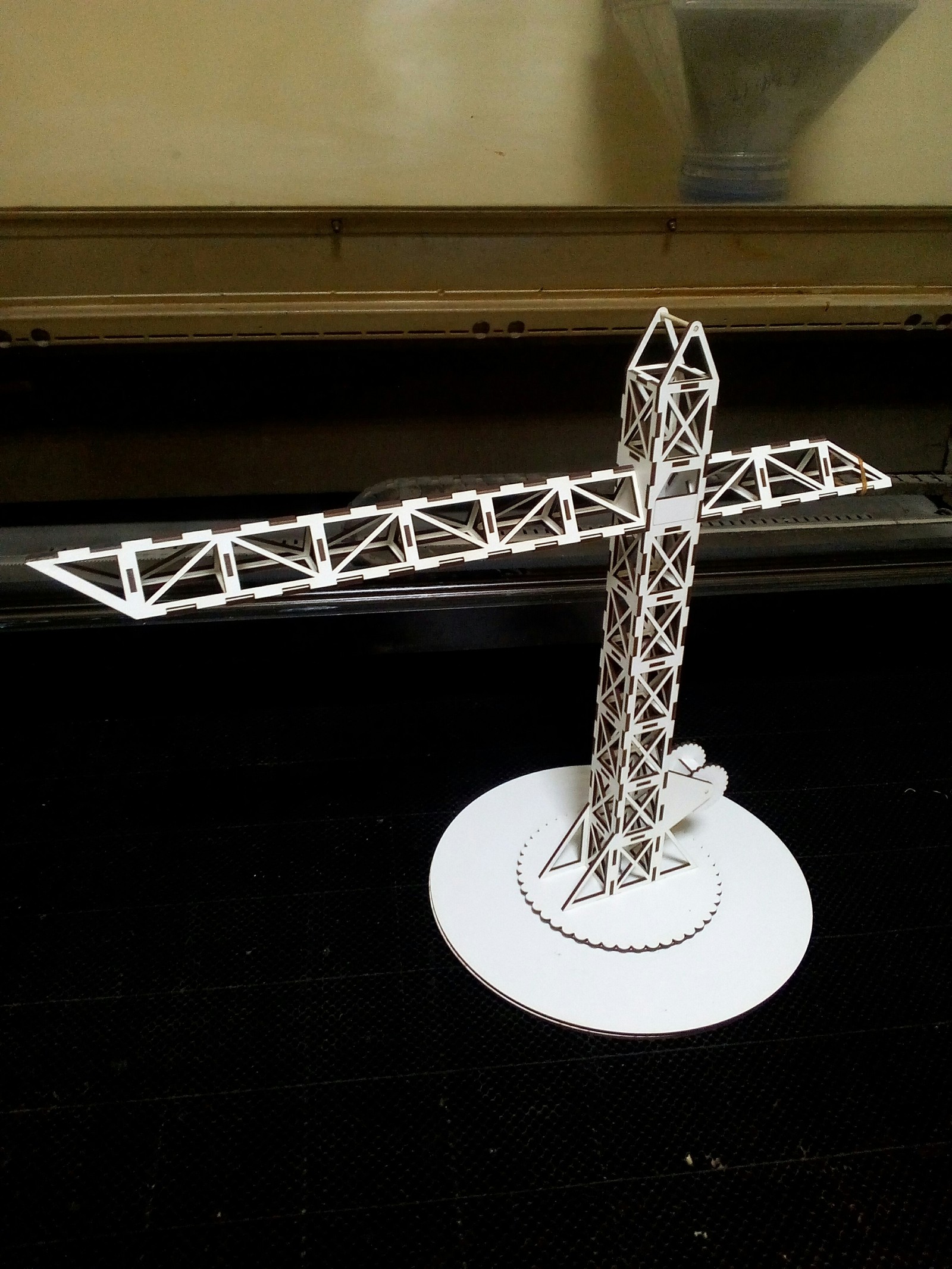 tower crane - My, CNC, Laser cutting, For children, Author's toy, Longpost