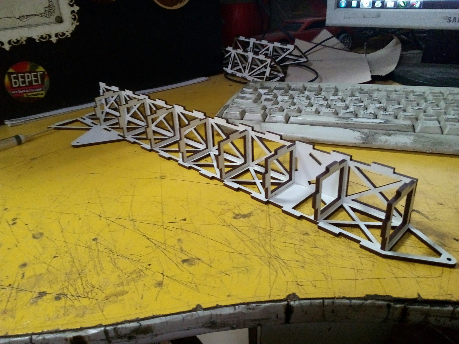 tower crane - My, CNC, Laser cutting, For children, Author's toy, Longpost