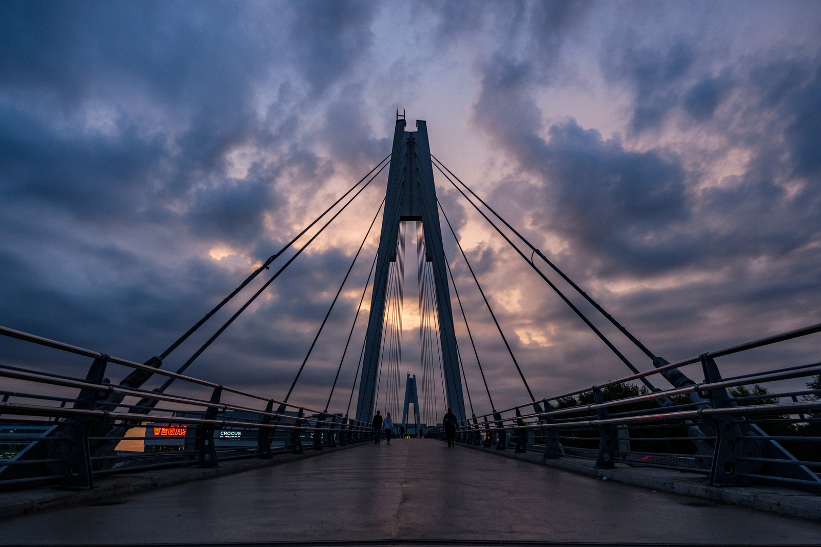 16 of September. Krasnogorsk - My, Bridge, Morning, The photo, Sky