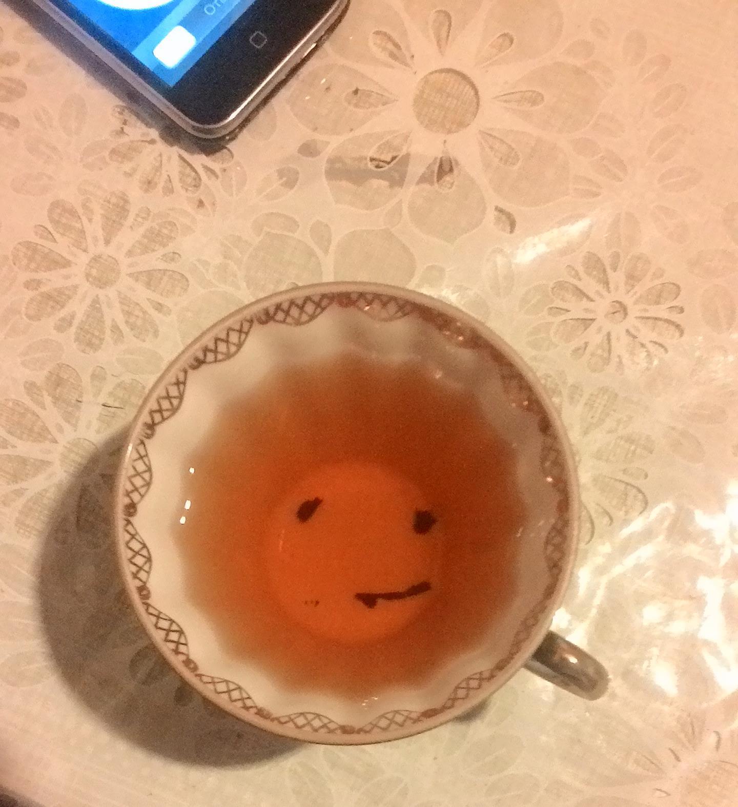 Poured myself a cup of tea - My, Positive, Milota, Friend, Life stories