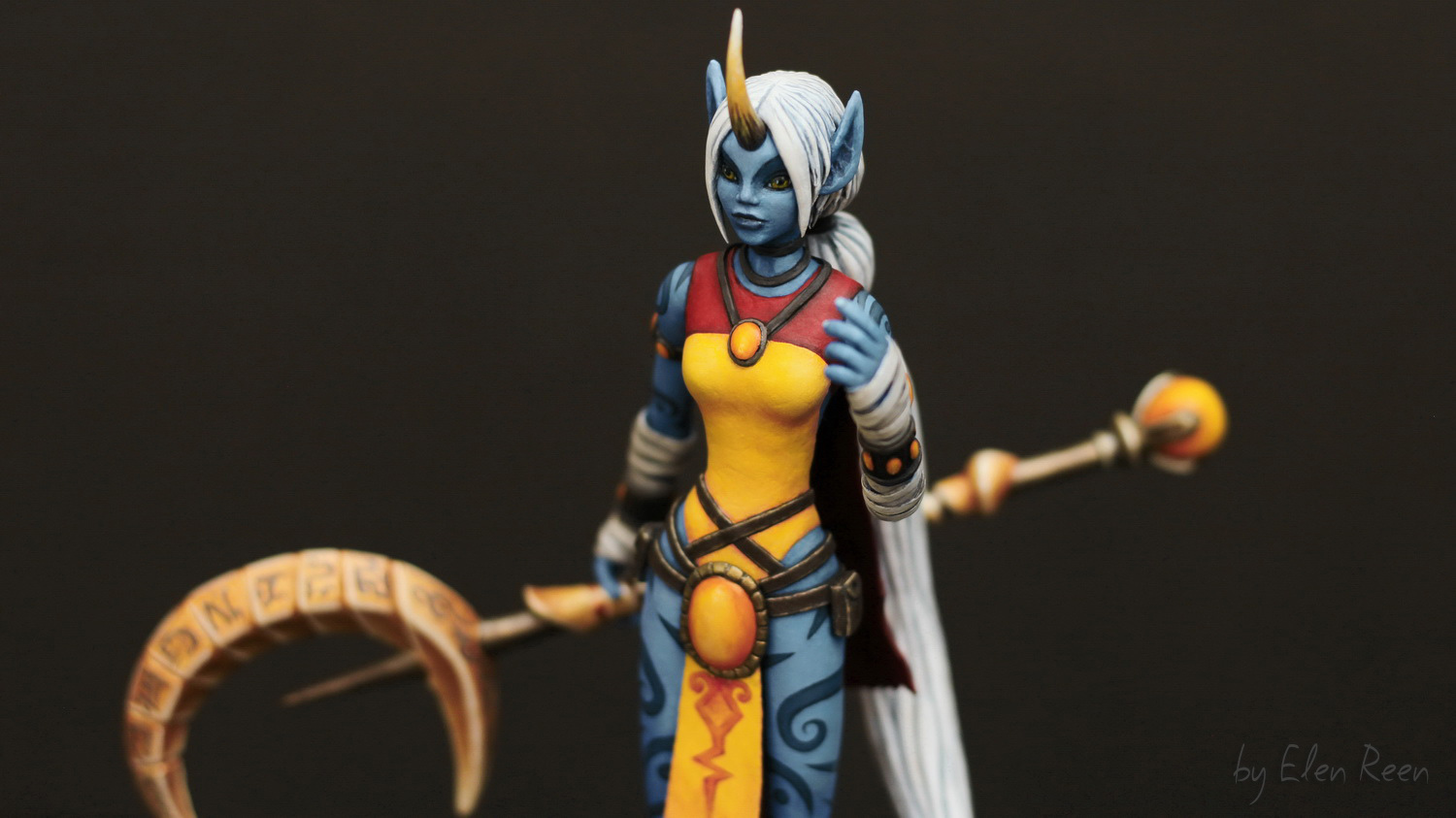 Velvet plastic figure of Soraka (League Of Legends) (Part 2) - My, Needlework without process, Figurine, Soraka, League of legends, Handmade, Velvet plastic, , Handmade, Longpost, Figurines