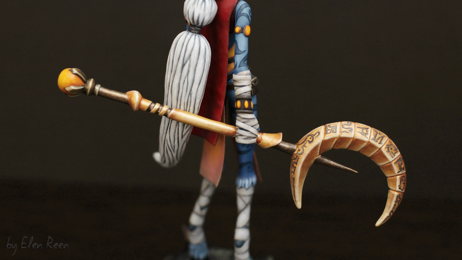 Velvet plastic figure of Soraka (League Of Legends) (Part 2) - My, Needlework without process, Figurine, Soraka, League of legends, Handmade, Velvet plastic, , Handmade, Longpost, Figurines