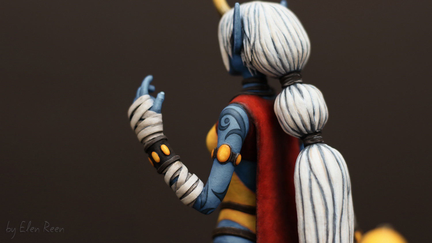 Velvet plastic figure of Soraka (League Of Legends) (Part 2) - My, Needlework without process, Figurine, Soraka, League of legends, Handmade, Velvet plastic, , Handmade, Longpost, Figurines