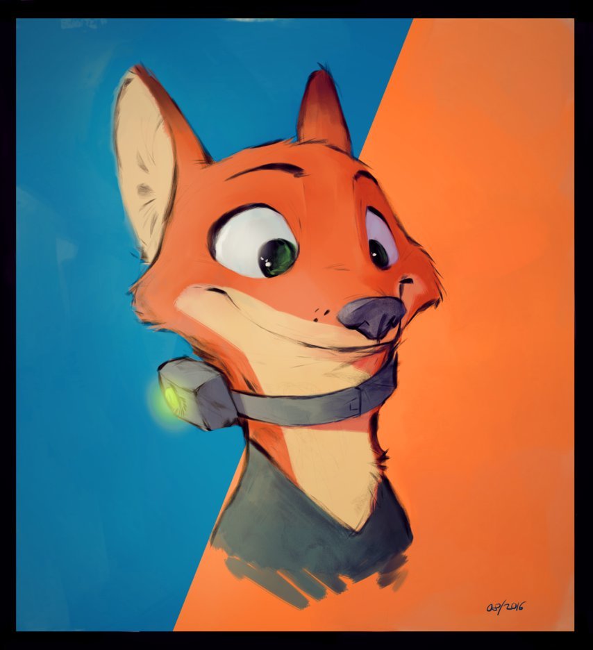 Smart Fox - Monoflax, Nick wilde, Zootopia