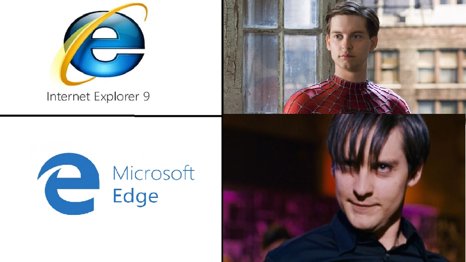 A few more jokes about the spider - Internet Explorer, Edge, Memes, Spiderman, Reddit